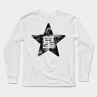 Vintage Black Star with kanji Long Sleeve T-Shirt